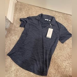 Lady Hagen space dye SS golf polo dark navy